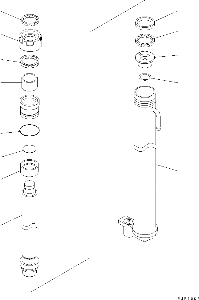 Схема запчастей Komatsu FD50A-7 - ГИДРОЦИЛИНДР ПОДЪЕМА МАЧТА И СТРЕЛА