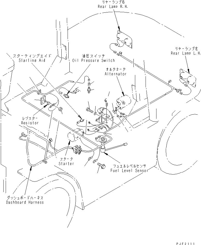 Схема запчастей Komatsu FD50E - ЭЛЕКТРИКА (ДВИГАТЕЛЬ ЭЛЕКТРОПРОВОДКА) ЭЛЕКТРИКА