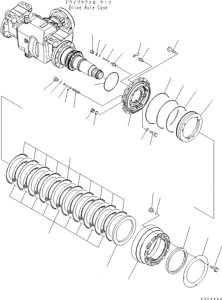 Схема запчастей Komatsu FD60-10-US - ПРИВОД МОСТ (/) (SERVICE ТОРМОЗ.) СИЛОВАЯ ПЕРЕДАЧА И ПЕРЕДНИЙ МОСТ