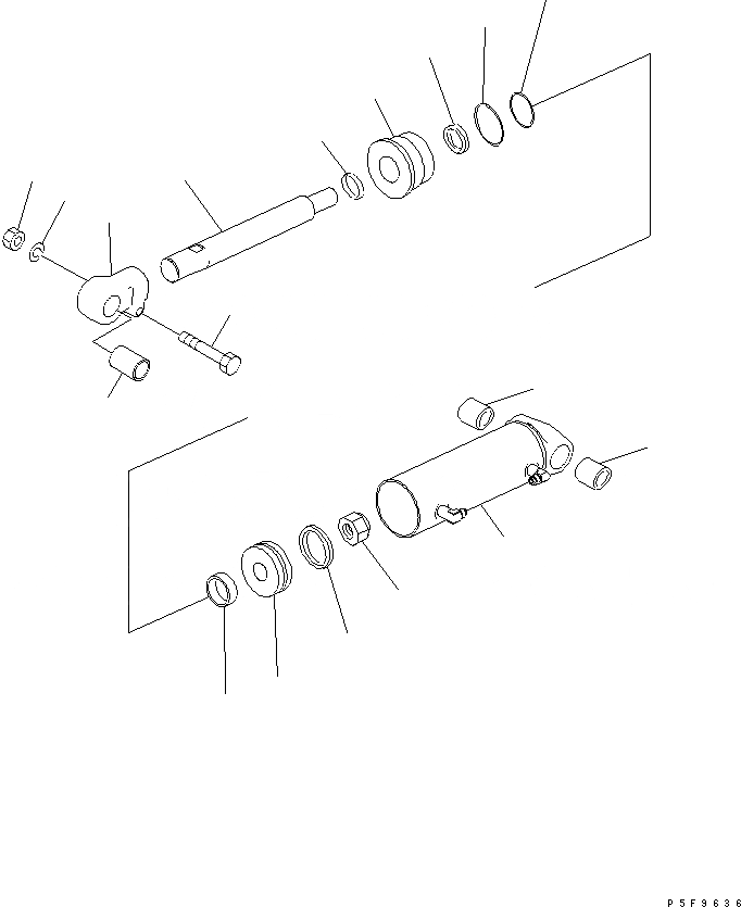Схема запчастей Komatsu FD60-10-US - ЦИЛИНДР ПЕРЕКОСА ГИДРАВЛИКА