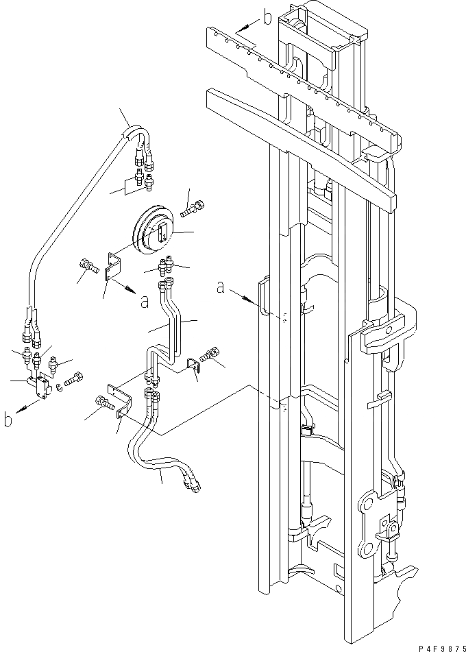 Схема запчастей Komatsu FD60-10-US - 3-Х СЕКЦИОНН. КОНТРОЛЬН. КЛАПАН TFV МАЧТА ТРУБЫ (РУКАВНЫЙ БАРАБАН ТИП) (ДЛЯ .M - .M МАЧТА) РАБОЧЕЕ ОБОРУДОВАНИЕ