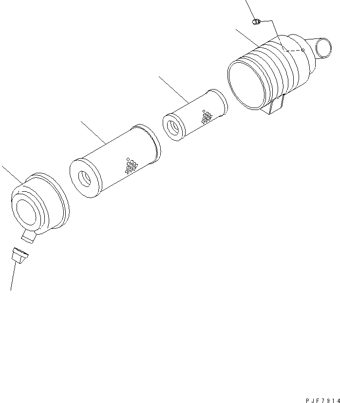 Схема запчастей Komatsu FD60-10-EC - ВОЗДУХООЧИСТИТЕЛЬ (ВНУТР. ЧАСТИ) КОМПОНЕНТЫ ДВИГАТЕЛЯ
