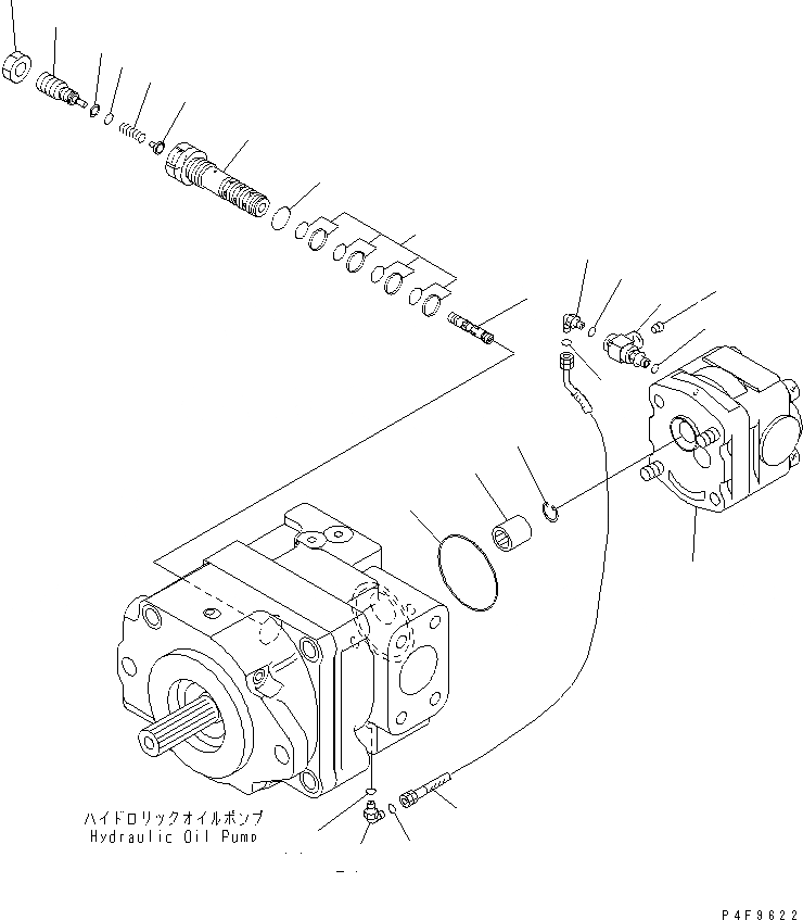 Схема запчастей Komatsu FD60-10-EC - ОСНОВН. НАСОС (/) (ВНУТР. ЧАСТИ) ГИДРАВЛИКА
