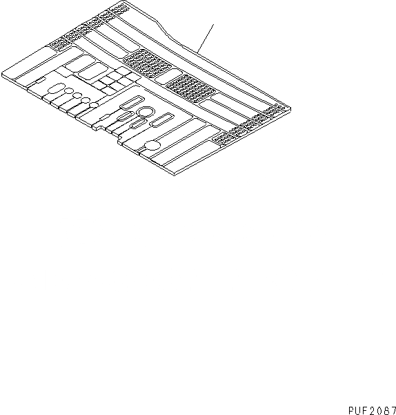 Схема запчастей Komatsu FD70-8 - ПОЛ МАТЕРИАЛ ЧАСТИ КОРПУСА И КАБИНА ОПЕРАТОРА
