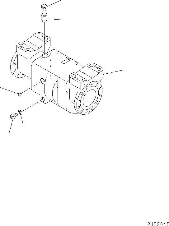 Схема запчастей Komatsu FD70-10-US - ПРИВОД МОСТ (/) (КОЖУХ) СИЛОВАЯ ПЕРЕДАЧА И ПЕРЕДНИЙ МОСТ
