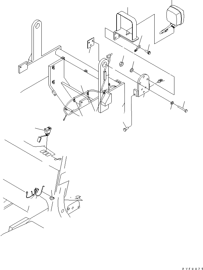 Схема запчастей Komatsu FD70-10-US - BACK ASSIST ОСВЕЩЕНИЕ (ON ПРОТИВОВЕС) (С ОСВЕЩЕНИЕ) ЭЛЕКТРИКА