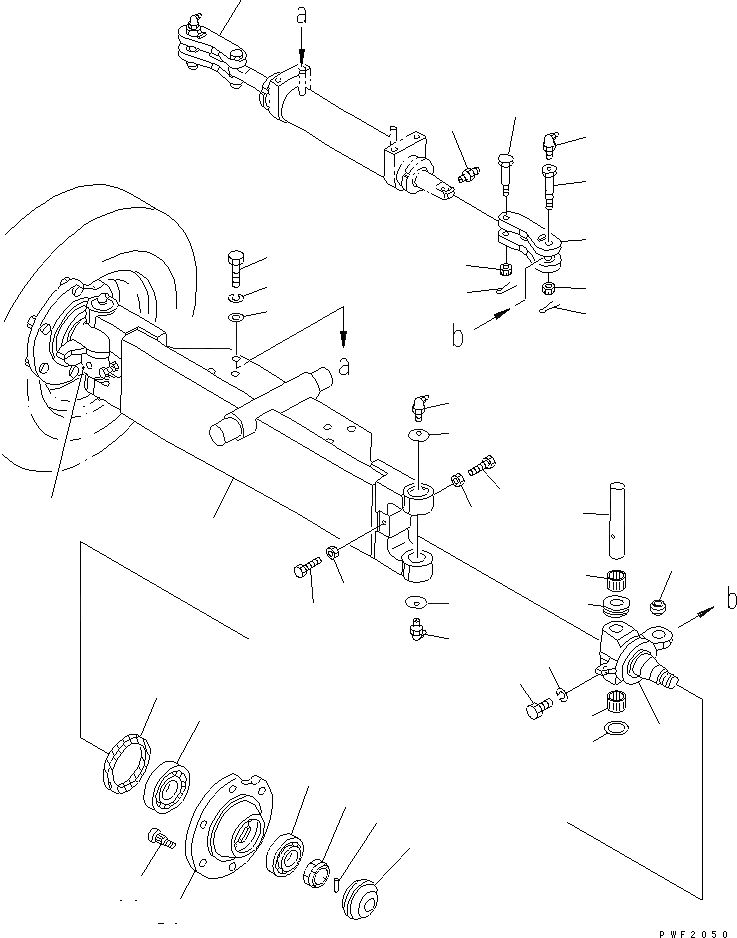 Схема запчастей Komatsu FD70-7 - РУЛЕВ. УПРАВЛЕНИЕ МОСТ СИСТЕМАУПРАВЛЕНИЯ ПОВОРОТОМ И ЗАДН. МОСТ