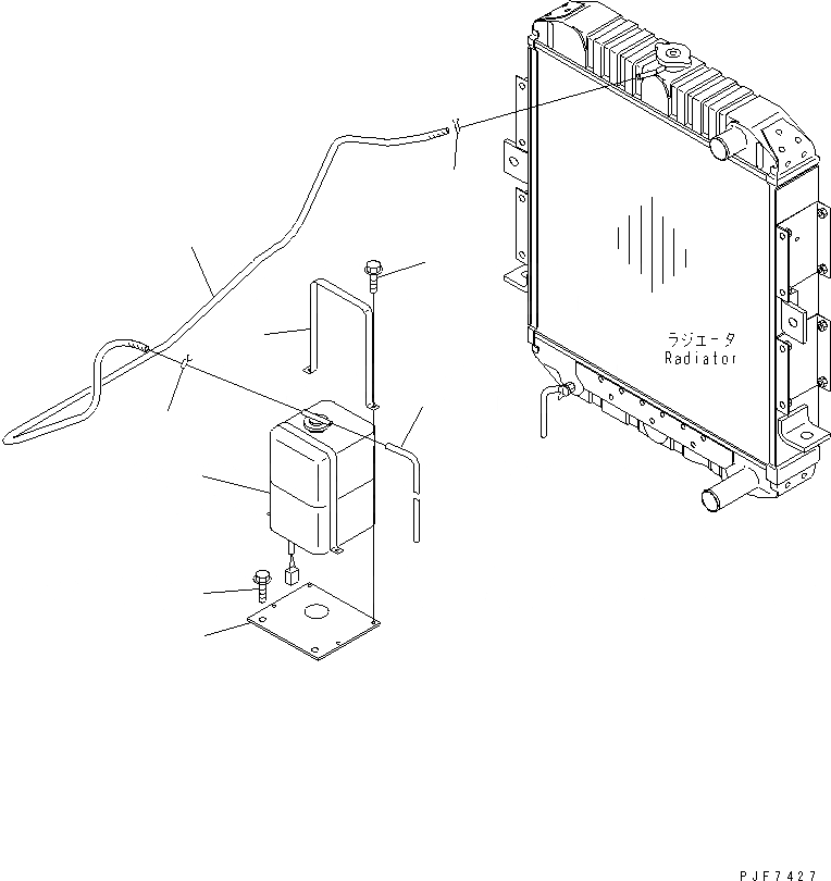 Схема запчастей Komatsu FD80-8-US - РЕЗЕРВН. БАК СИСТЕМА ОХЛАЖДЕНИЯ
