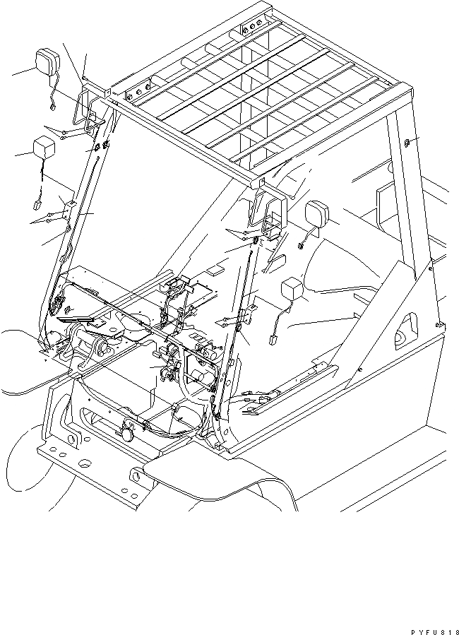 Схема запчастей Komatsu FD80-10-EC - ЭЛЕКТРИКА (ГОЛОВНОЕ ОСВЕЩЕНИЕ И ПЕРЕДН. COMBINATION ОСВЕЩЕНИЕ) ЭЛЕКТРИКА