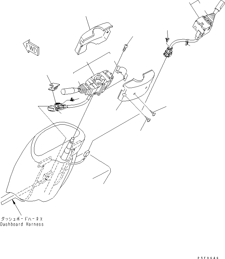 Схема запчастей Komatsu FD80-10-US - ЭЛЕКТРИКА (COMBINATION ПЕРЕКЛЮЧАТЕЛЬ) ЭЛЕКТРИКА
