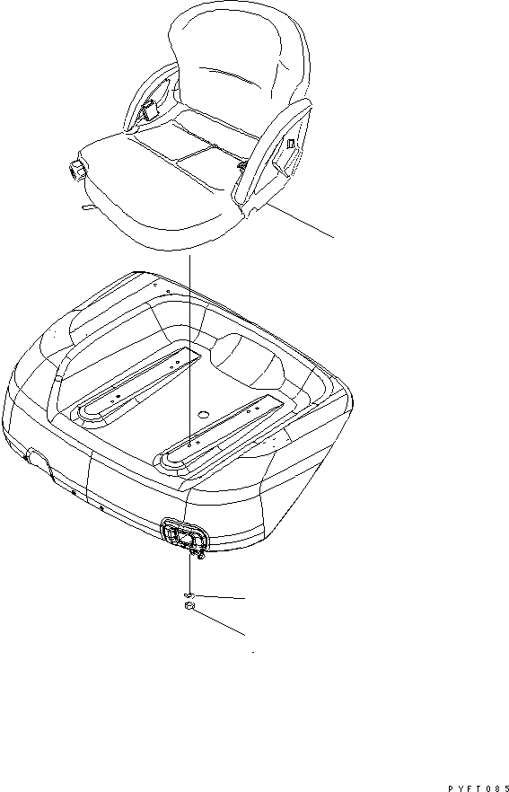 Схема запчастей Komatsu FG10-18-20 - СИДЕНЬЕ ОПЕРАТОРА ЧАСТИ КОРПУСА И КАБИНА ОПЕРАТОРА