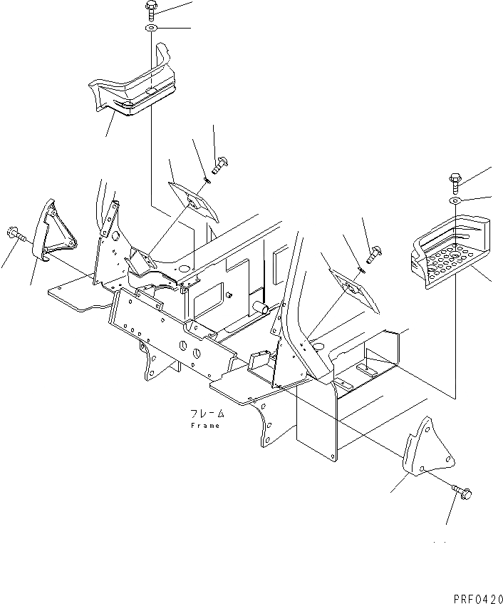 Схема запчастей Komatsu FG15H-EC - СТУПЕНИ COVER(№-) ЧАСТИ КОРПУСА И КАБИНА ОПЕРАТОРА