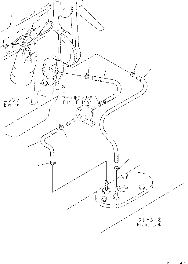 Схема запчастей Komatsu FG18-16 - ТОПЛИВН. ШЛАНГИ КАТАЛОГИ ЗЧ