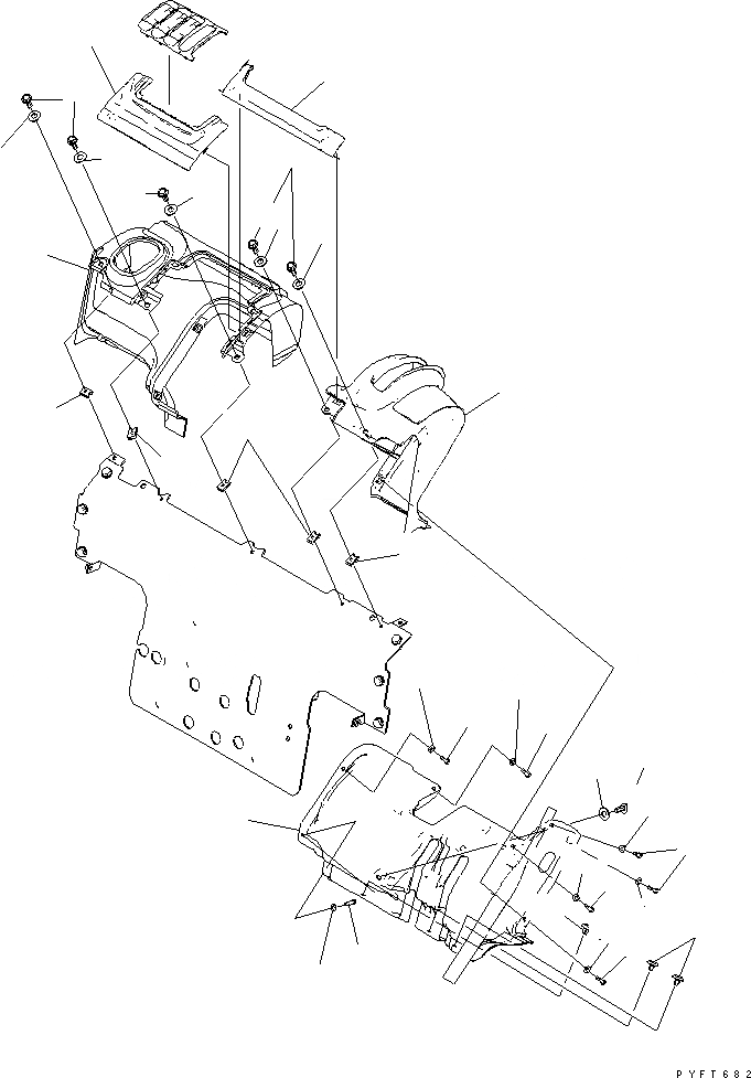 Схема запчастей Komatsu FG20 - ПРИБОРНАЯ ПАНЕЛЬ (ДЛЯ СТАЛЬНАЯ КАБИНАIN И ПЕРЕДН. СТЕКЛА)(№7-799) ЧАСТИ КОРПУСА И КАБИНА ОПЕРАТОРА
