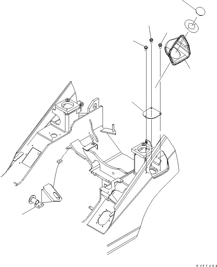 Схема запчастей Komatsu FG20N - ТОПЛИВН. КРЫШКА (ДЛЯ LPG) РАМА КОМПОНЕНТЫ