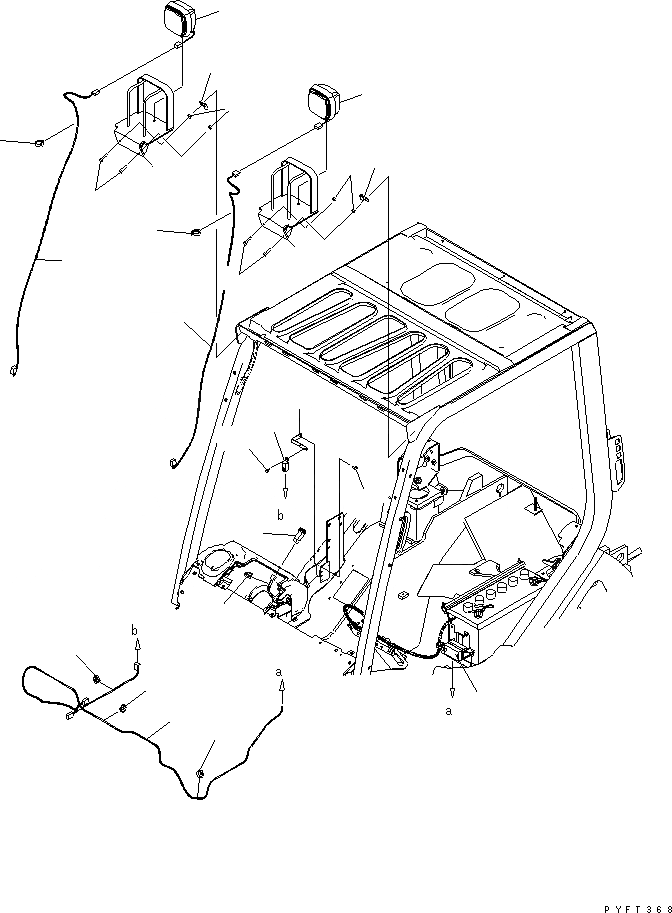 Схема запчастей Komatsu FG20N - ПЕРЕДН. ASSIST ОСВЕЩЕНИЕ ЭЛЕКТРИКА