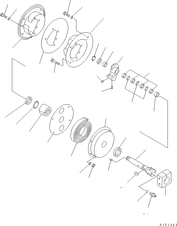 Схема запчастей Komatsu FG30-14 - РУКАВНЫЙ БАРАБАН (ДЛЯ .M МАЧТА) РАБОЧЕЕ ОБОРУДОВАНИЕ