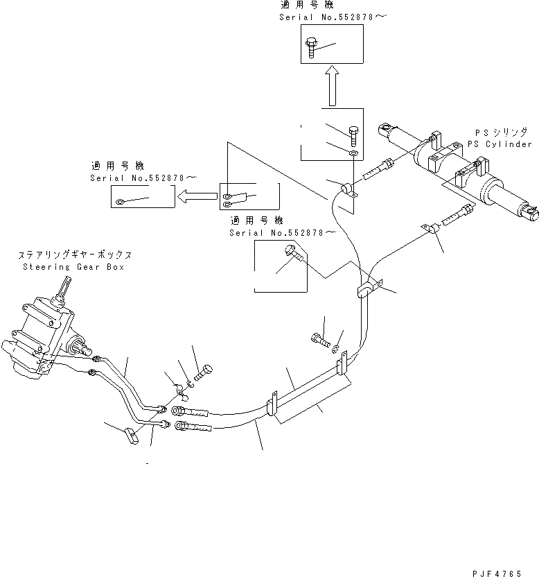 Схема запчастей Komatsu FG30-14-EC - ГИДРОЛИНИЯ (POWER РУЛЕВ. УПРАВЛЕНИЕ ЛИНИЯ) (/) ГИДРАВЛИКА