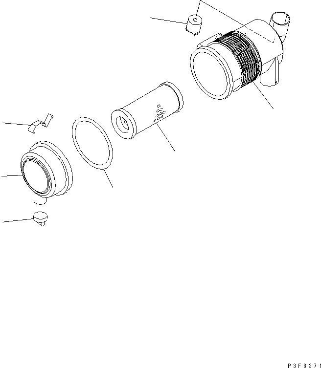 Схема запчастей Komatsu FG30-16 - ВОЗДУХООЧИСТИТЕЛЬ ВНУТР. ЧАСТИ (ДЛЯ DELUXE БЕЗОПАСН. КОНТРОЛЬER ПАНЕЛЬ) КОМПОНЕНТЫ ДВИГАТЕЛЯ