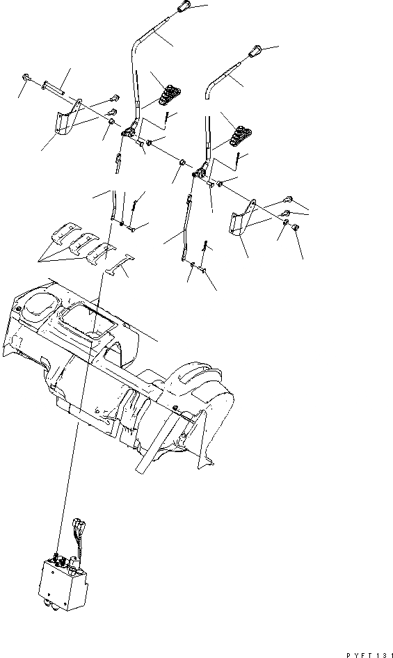 Схема запчастей Komatsu FG30-16 - 2-Х СЕКЦИОНН. УПРАВЛЯЮЩ. КЛАПАН РЫЧАГ ГИДРАВЛИКА