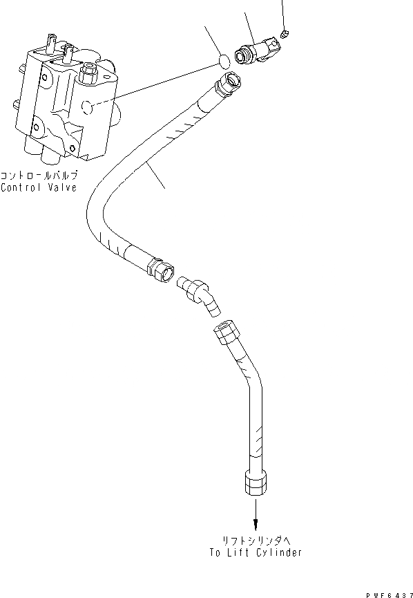 Схема запчастей Komatsu FG30-15 - ГИДРОЛИНИЯ (ЛИНИЯ ГИДРОЦИЛИНДРА ПОДЪЕМА) ГИДРАВЛИКА