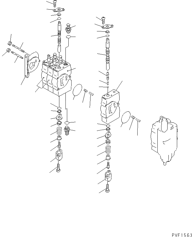 Схема запчастей Komatsu FG30H-12 - 5-СЕКЦИОНН. УПРАВЛЯЮЩ. КЛАПАН (ВНУТР. ЧАСТИ) (/) ГИДРАВЛИКА