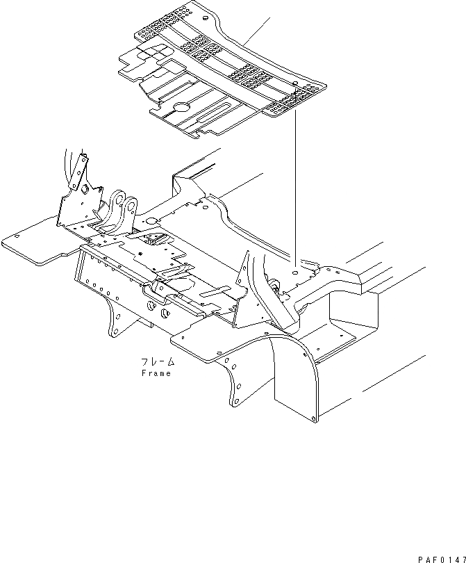 Схема запчастей Komatsu FG30H-14 - ПОЛ МАТЕРИАЛ ЧАСТИ КОРПУСА И КАБИНА ОПЕРАТОРА