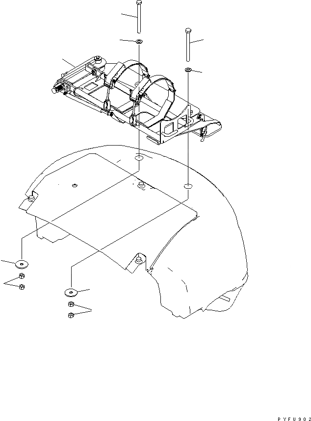 Схема запчастей Komatsu FG35 - LPG КОНТЕЙНЕР КОРПУС (ПОВОРОТН. DOWN ТИП) ТОПЛИВН. БАК. AND КОМПОНЕНТЫ