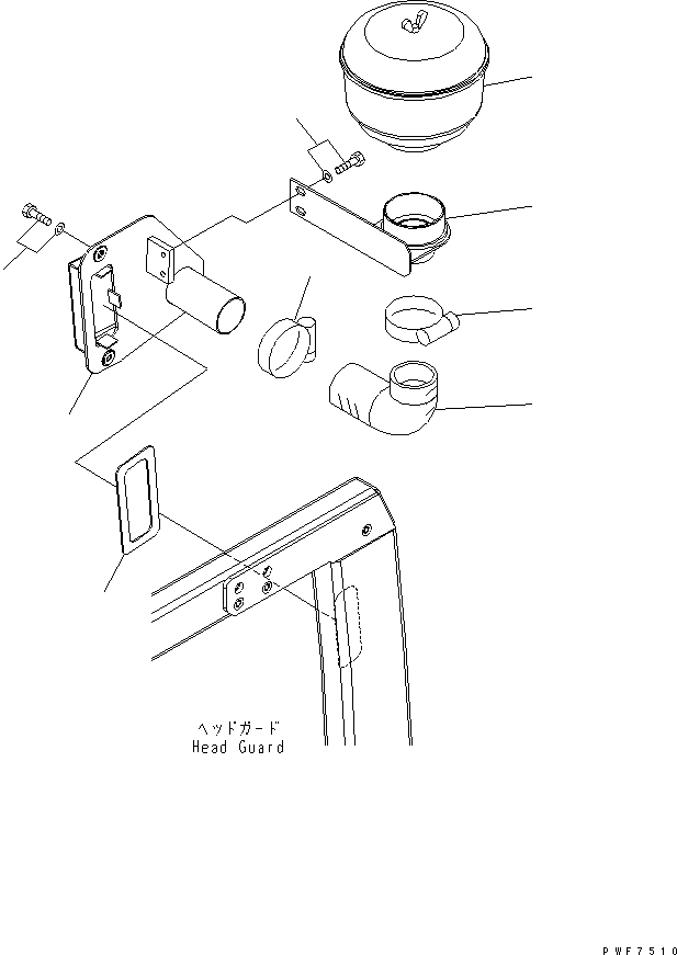 Схема запчастей Komatsu FG35A-16 - ВОЗДУХООЧИСТИТЕЛЬ С ПРЕФИЛЬТР КОМПОНЕНТЫ ДВИГАТЕЛЯ