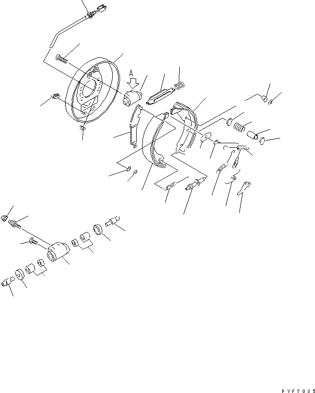 Схема запчастей Komatsu FG35A-16 - ПРИВОД МОСТ (КОЛЕСН. ТОРМОЗ INNNER ЧАСТИ) (/) СИЛОВАЯ ПЕРЕДАЧА И ПЕРЕДНИЙ МОСТ