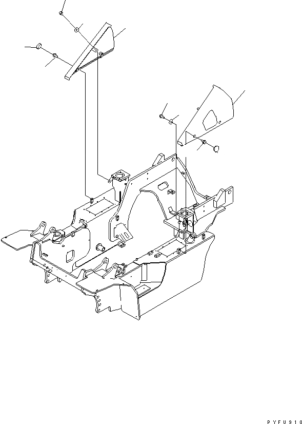Схема запчастей Komatsu FG40Z-10 - БОКОВ. КРЫШКА (ДЛЯ ВОЗДУХООЧИСТИТЕЛЯ С ПРЕФИЛЬТР) РАМА КОМПОНЕНТЫ
