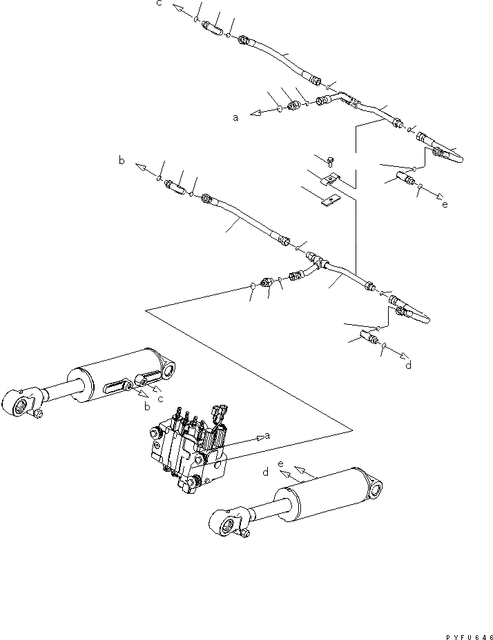 Схема запчастей Komatsu FG45-10 - ГИДРОЛИНИЯ (ЦИЛИНДР ПЕРЕКОСА ЛИНИЯ) ГИДРАВЛИКА