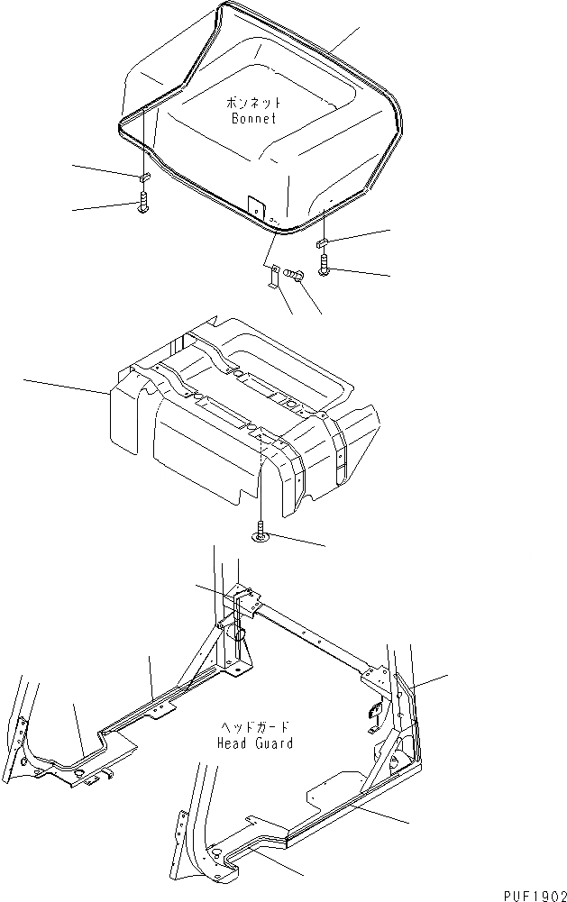 Схема запчастей Komatsu FG45-7 - INSULATOR (КРЫШКА И СТУПЕНИ) ЧАСТИ КОРПУСА И КАБИНА ОПЕРАТОРА