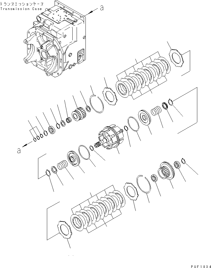 Схема запчастей Komatsu FG50A-7 - ГТР ПОТОК ПРИВОД ТРАНСМИССИЯ (ПРИВОД И ВАЛ) (/) СИЛОВАЯ ПЕРЕДАЧА И ПЕРЕДНИЙ МОСТ