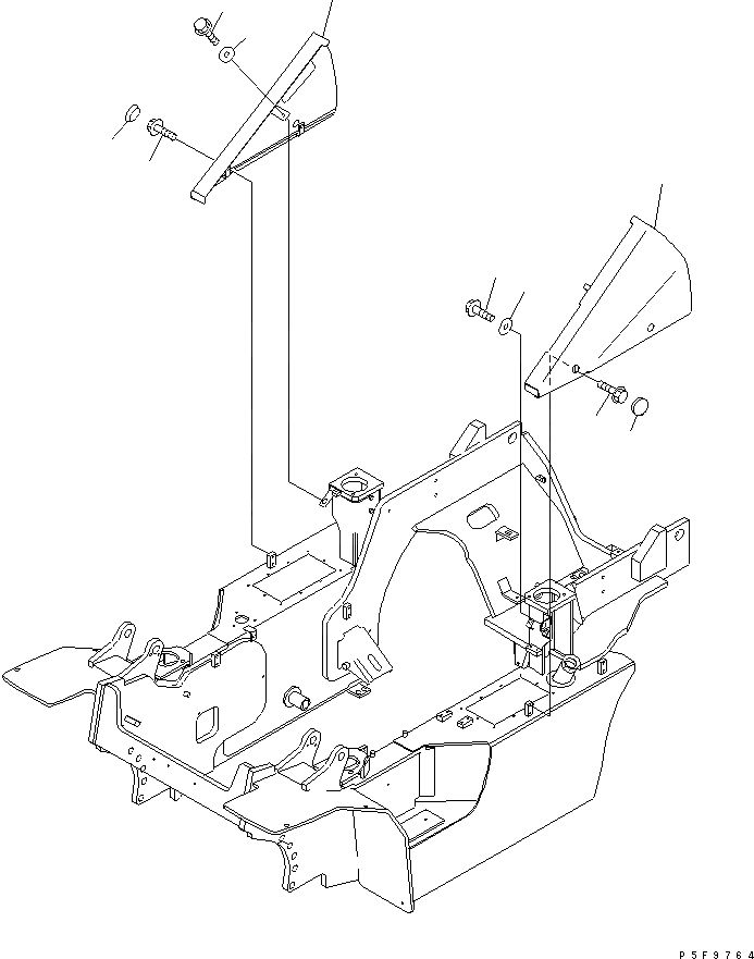 Схема запчастей Komatsu FG50A-10-US - БОКОВ. КРЫШКА (UL СПЕЦ-Я.) (ДЛЯ LPG) РАМА КОМПОНЕНТЫ