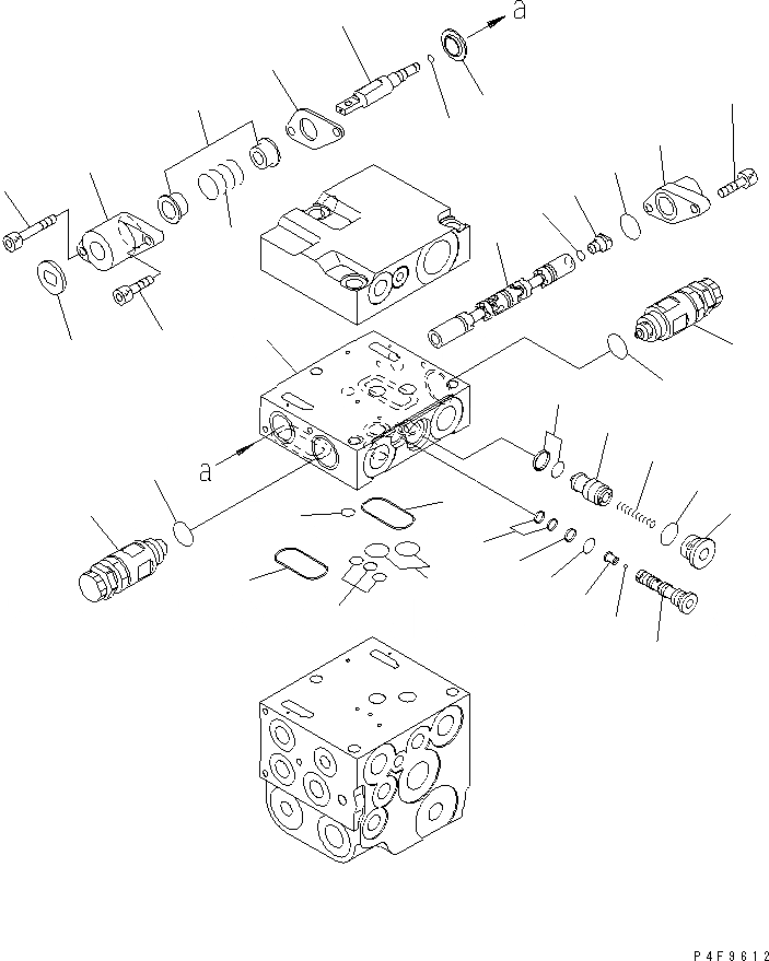 Схема запчастей Komatsu FG50A-10-US - УПРАВЛЯЮЩ. КЛАПАН (3-Х СЕКЦИОНН.) (/) (С PORT РАЗГРУЗ. КЛАПАН(N 3 КЛАПАН)) (ВНУТР. ЧАСТИ) ГИДРАВЛИКА