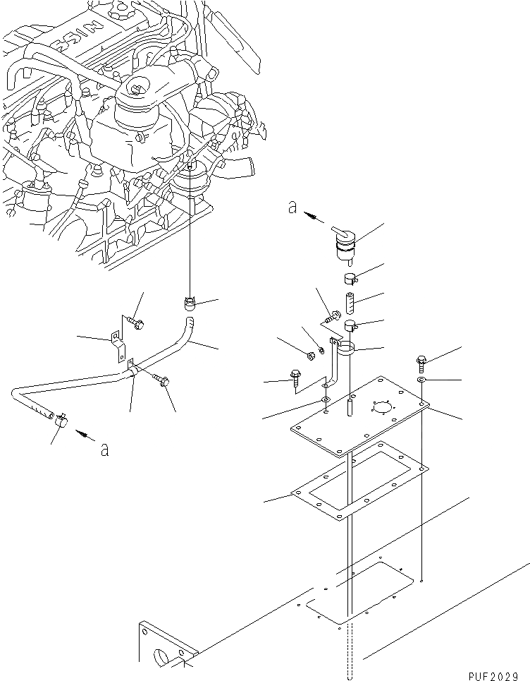 Схема запчастей Komatsu FG70-7 - ТОПЛИВН. СИСТЕМА ТОПЛИВН. БАК. AND КОМПОНЕНТЫ