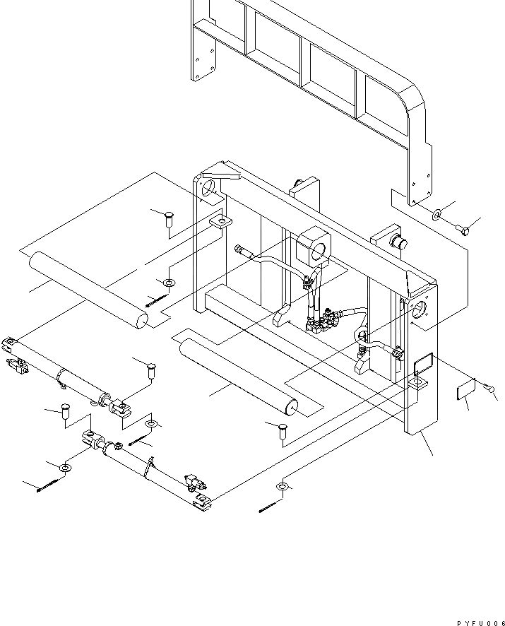 Схема запчастей Komatsu FMH2A1-2 - ВИЛЫ ПОЗИЦИОНЕР (INDEPENDENT STROKE ВАЛ/КРЮК ТИП) (РАМА) ВИЛЫ ПОЗИЦИОНЕР (INDEPENDENT STROKE) (ДЛЯ FV МАЧТА) (FMHA)