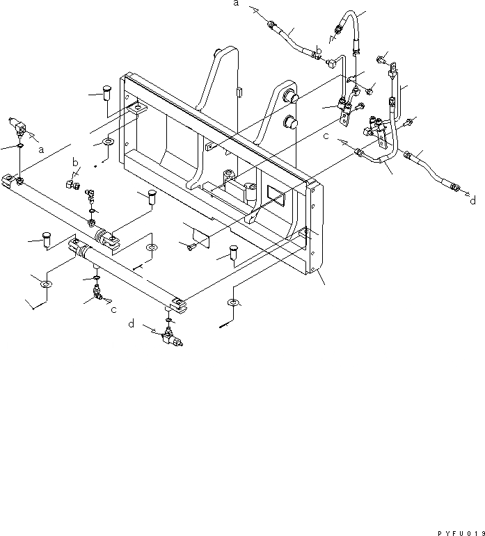Схема запчастей Komatsu FMH2A1-2 - ВИЛЫ ПОЗИЦИОНЕР (INDEPENDENT STROKE КРЮК ТИП) (РАМА И ТРУБЫ) ВИЛЫ ПОЗИЦИОНЕР (INDEPENDENT STROKE) (ДЛЯ TFV МАЧТА) (FMHA)