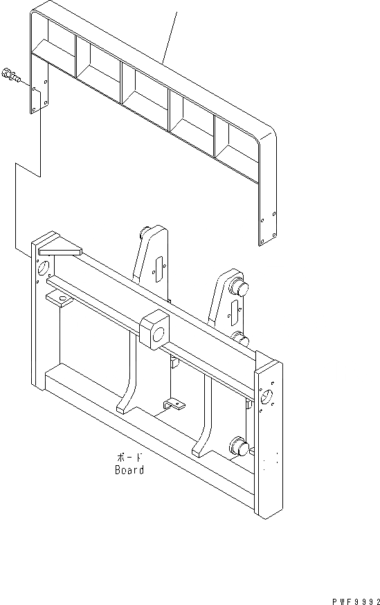Схема запчастей Komatsu FMH458-1 - ВИЛЫ ПОЗИЦИОНЕР (INDEPENDENT STROKE ВАЛ/КРЮК ТИП) (BACK REST) (ШИР.=9MM) ВИЛЫ ПОЗИЦИОНЕР(ДЛЯ FV МАЧТА)(INDEPENDENT STROKE)(ВАЛ ТИП)
