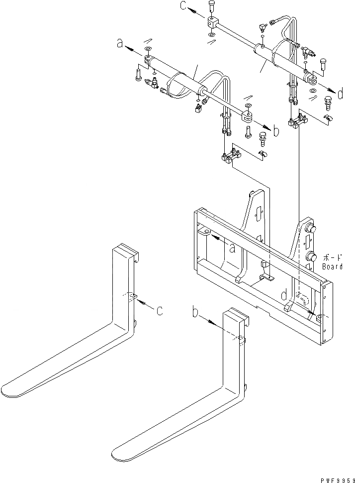Схема запчастей Komatsu FMH458-1 - ВИЛЫ ПОЗИЦИОНЕР (SIMULTANEOUS STROKE КРЮК/КРЮК ТИП) (ЦИЛИНДР) (ШИР.=7MM) ВИЛЫ ПОЗИЦИОНЕР(ДЛЯ FV МАЧТА)(SIMULTANEOUS STROKE)(КРЮК ТИП)
