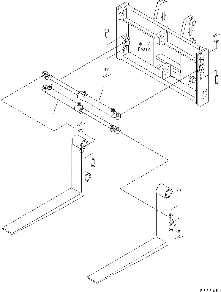 Схема запчастей Komatsu FMH5A1-1 - ВИЛЫ ПОЗИЦИОНЕР (SIMULTANEOUS STROKE КРЮК/КРЮК ТИП) (ЦИЛИНДР) (ШИР.=9MM) ВИЛЫ ПОЗИЦИОНЕР(ДЛЯ FV МАЧТА)(SIMULTANEOUS STROKE)(КРЮК ТИП)