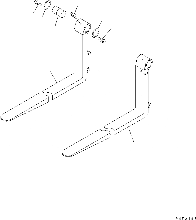 Схема запчастей Komatsu FMH5A1-1 - ВИЛЫ ПОЗИЦИОНЕР (INDEPENDENT STROKE ВАЛ/КРЮК ТИП) (ВИЛЫ) (ДЛЯ . TON) ВИЛЫ ПОЗИЦИОНЕР(ДЛЯ FFV МАЧТА)(INDEPENDENT STROKE-ВАЛ ТИП)