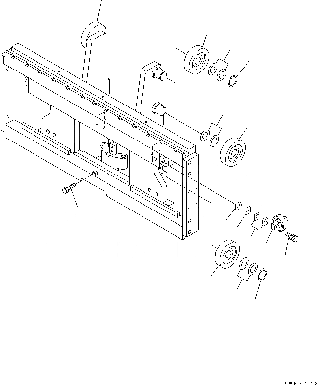 Схема запчастей Komatsu FSA251-1 - БОКОВ. СДВИГER (РОЛИК) БОКОВ. СДВИГER (ДЛЯ FFV МАЧТА)