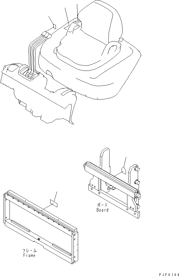 Схема запчастей Komatsu FSA302-2 - БОКОВ. СДВИГER (ТАБЛИЧКИS) БОКОВ. СДВИГER (ДЛЯ TFV CYL МАЧТА) (INTEGRAL ТИП)