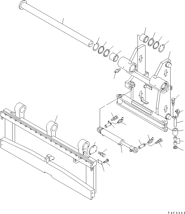 Схема запчастей Komatsu FSE808-1 - БОКОВ. СДВИГER (КРЮК ТИП) (РАМА И ЦИЛИНДР) БОКОВ. СДВИГER (ДЛЯ FV МАЧТА) (КРЮК ТИП)