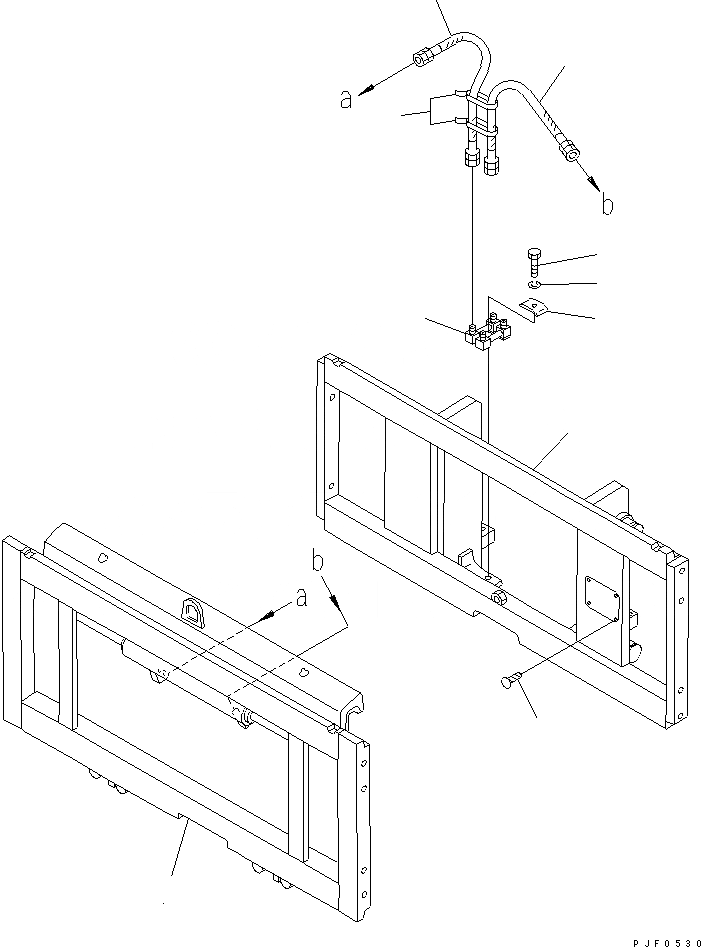 Схема запчастей Komatsu FSH157-1 - БОКОВ. СДВИГER (РАМА И ТРУБЫ) (ДЛЯ ПОГРУЗ. ЕМКОСТЬ . TON - . TON)(№-.) БОКОВ. СДВИГER (ДЛЯ FREE VIEW МАЧТА)