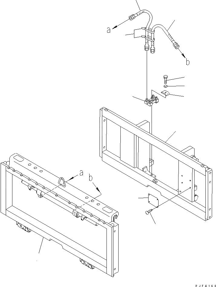 Схема запчастей Komatsu FSH157-1 - БОКОВ. СДВИГER (РАМА И ТРУБЫ) (ДЛЯ ПОГРУЗ. ЕМКОСТЬ . TON - . TON)(№.-) БОКОВ. СДВИГER (ДЛЯ FREE VIEW МАЧТА)