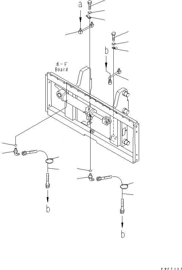 Схема запчастей Komatsu FSH253-1 - БОКОВ. СДВИГER (ТРУБЫ) БОКОВ. СДВИГER (ДЛЯ FFV CYL МАЧТА) (КРЮК ТИП) (LEO-NXT)