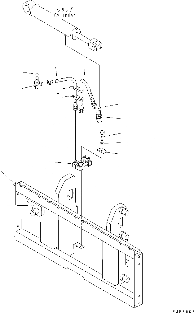 Схема запчастей Komatsu FSH254-2 - БОКОВ. СДВИГER (ТРУБЫ) (ДЛЯ КРЮК ТИП) БОКОВ. СДВИГER (ДЛЯ FV МАЧТА)(КРЮК/РОЛИК ТИП)